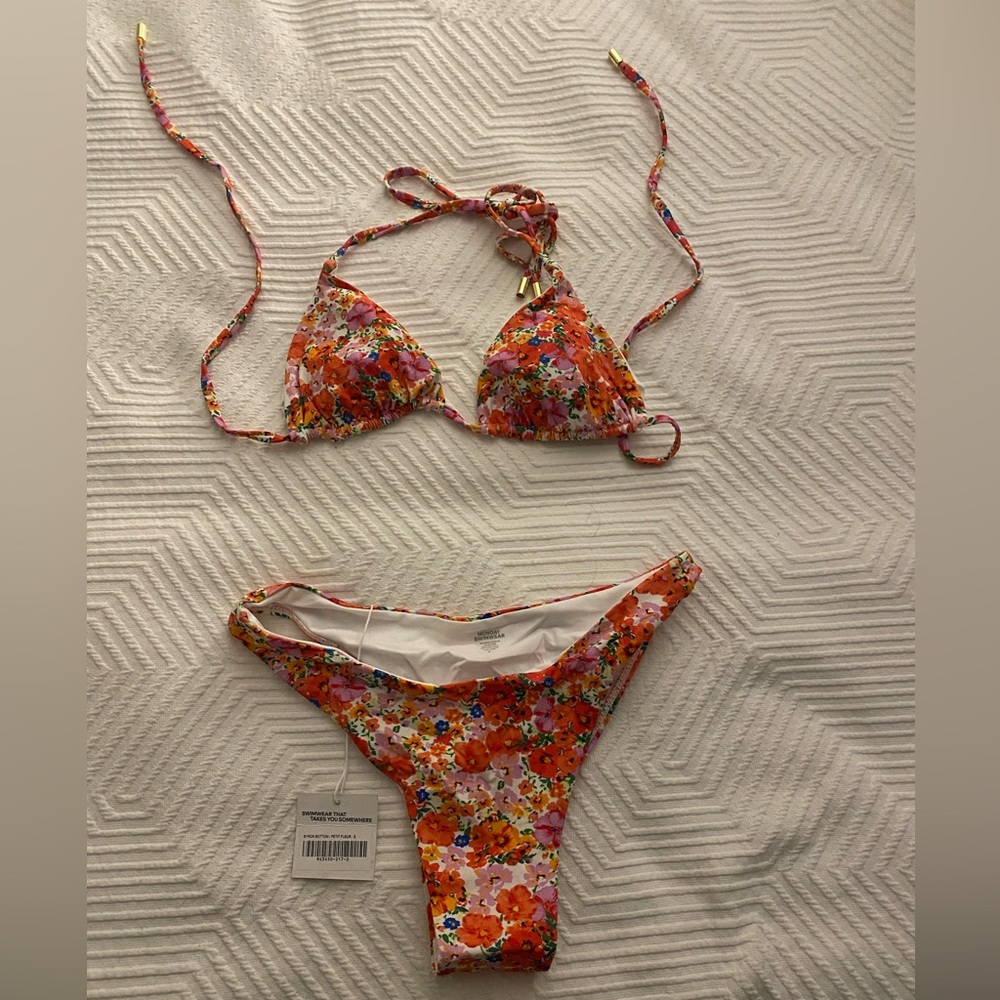 Monday Swimwear Petite Fleur Bikini Set, Size Small